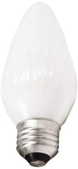 Philips - 40 Watt Incandescent Decorative Medium Screw Lamp - 2,700°K Color Temp, 300 Lumens, 120 Volts, Dimmable, F15, 2,000 hr Avg Life - Exact Industrial Supply