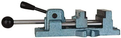 Wilton - 8-3/16" Jaw Opening Capacity x 2" Throat Depth, Horizontal Drill Press Vise - 8" Wide x 2" High Jaw, Stationary Base, Standard Speed, 21.1" OAL x 7.2" Overall Height, Cast Iron - Exact Industrial Supply