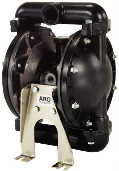 ARO/Ingersoll-Rand - 1" NPT, Metallic, Air Operated Diaphragm Pump - PTFE Diaphragm, Stainless Steel Housing - Exact Industrial Supply