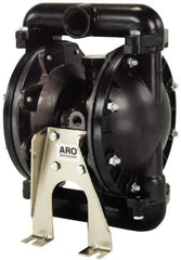 ARO/Ingersoll-Rand - 1" NPT, Metallic, Air Operated Diaphragm Pump - PTFE Diaphragm, Aluminum Housing - Exact Industrial Supply