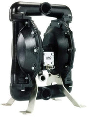 ARO/Ingersoll-Rand - 1-1/2" NPT, Metallic, Air Operated Diaphragm Pump - Nitrile Diaphragm, Aluminum Housing - Exact Industrial Supply