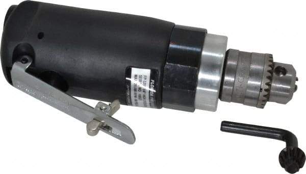 Florida Pneumatic - 1/4" Keyed Chuck - Inline Handle, 20,000 RPM, 4 CFM, 0.3333 hp, 60-90 psi - Exact Industrial Supply