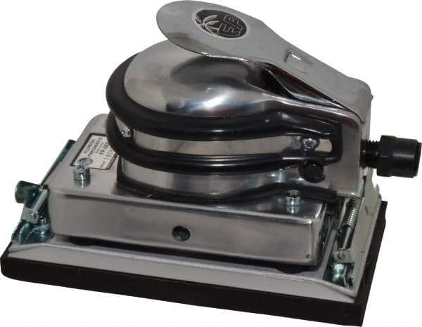 Florida Pneumatic - 6,500 OPM, 4 CFM Air Consumption, 90 psi Air Pressure, Palm Air Orbital Sander - Rectangular Pad, 1/4 NPT Inlet - Exact Industrial Supply
