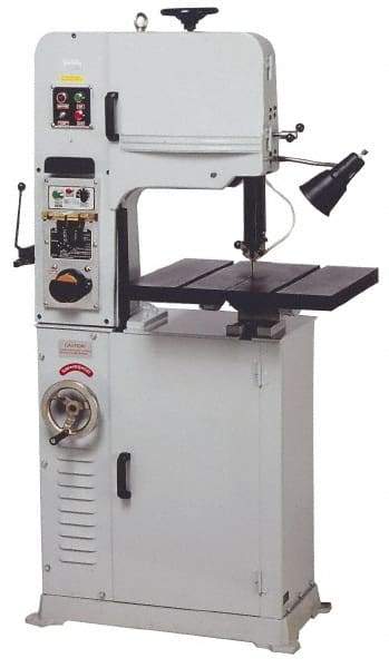 Vectrax - 24 Inch Throat Capacity, Variable Speed Pulley Vertical Bandsaw - 25 to 456 m/min, 2 HP, Three Phase - Exact Industrial Supply