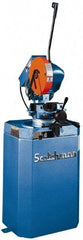 Scotchman - 2 Cutting Speeds, 14" Blade Diam, Cold Saw - 44 & 88 RPM Blade Speed, Floor Machine, 3 Phase, Compatible with Ferrous Material - Exact Industrial Supply