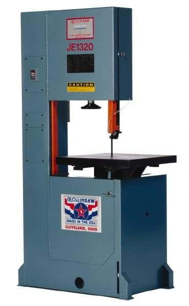 Roll-In Saw - 20 Inch Throat Capacity, Vertical Bandsaw - 70 to 500 SFPM, 2 HP, Three Phase - Exact Industrial Supply