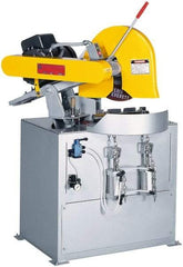 Everett - 14 or 16" Blade Diam, 1" Arbor Hole, Miter Chop & Cutoff Saw - 3 Phase, 10 hp, 230 Volts, 2" in Solids at 90°, 1-3/4" in Solids at 45° - Exact Industrial Supply