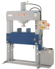 Dake - 40 Ton Hydraulic Shop Press - 19 Inch Stroke, 2 HP, 3 Phase - Exact Industrial Supply