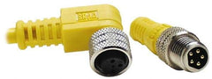 Brad Harrison - 3 Amp, M8 Male 90° to Pigtail Cordset Sensor and Receptacle - 60 VAC, 75 VDC, 4m Cable Length, IP67 Ingress Rating - Exact Industrial Supply