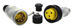 Brad Harrison - 4 Amp, 1/2-20 UNF Female Straight to Pigtail Cordset Sensor and Receptacle - 250 VAC/VDC, 3.66m Cable Length, IP67 Ingress Rating - Exact Industrial Supply