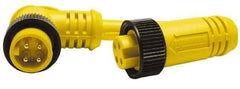 Brad Harrison - 13 Amp, Female Straight, Male Straight Cordset Sensor and Receptacle - 600 Volt, 1.83m Cable Length, IP67 Ingress Rating - Exact Industrial Supply