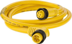 Brad Harrison - 10 Amp, Female 90° to Male 90° Cordset Sensor and Receptacle - 600 VAC/VDC, 6 Ft. Long Cable, IP68 Ingress Rating - Exact Industrial Supply