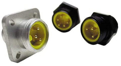 Brad Harrison - 7 Amp, Male Straight Receptacle - 600 VAC/VDC, 0.31m Cable Length, IP67 Ingress Rating - Exact Industrial Supply