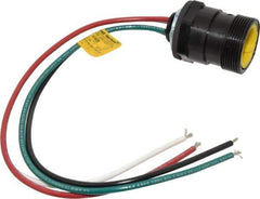 Brad Harrison - 15 Amp, Male Straight Receptacle - 600 VAC/VDC, 0.31m Cable Length, IP67 Ingress Rating - Exact Industrial Supply