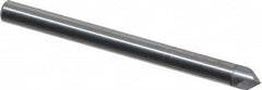 Accupro - 1/8" Diam 2 Flute Single End Solid Carbide Chamfer Mill - Exact Industrial Supply