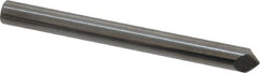 Accupro - 3/16" Diam 2 Flute Single End Solid Carbide Chamfer Mill - Exact Industrial Supply