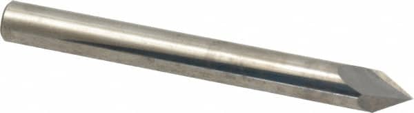 Accupro - 1/4" Diam 2 Flute Single End Solid Carbide Chamfer Mill - Exact Industrial Supply