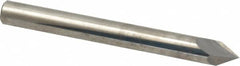 Accupro - 1/4" Diam 2 Flute Single End Solid Carbide Chamfer Mill - Exact Industrial Supply