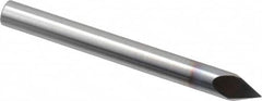 Accupro - 1/4" Diam 2 Flute Single End Solid Carbide Chamfer Mill - Exact Industrial Supply