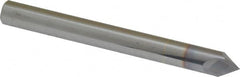 Accupro - 1/4" Diam 2 Flute Single End Solid Carbide Chamfer Mill - Exact Industrial Supply
