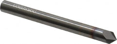 Accupro - 1/4" Diam 2 Flute Single End Solid Carbide Chamfer Mill - Exact Industrial Supply