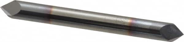 Accupro - 1/4" Diam 2 Flute Double End Solid Carbide Chamfer Mill - Exact Industrial Supply