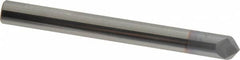 Accupro - 1/4" Diam 2 Flute Single End Solid Carbide Chamfer Mill - Exact Industrial Supply