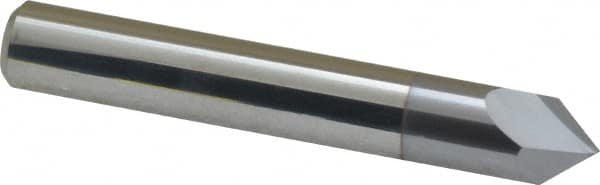 Accupro - 3/8" Diam 2 Flute Single End Solid Carbide Chamfer Mill - Exact Industrial Supply