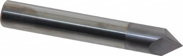 Accupro - 3/8" Diam 2 Flute Single End Solid Carbide Chamfer Mill - Exact Industrial Supply