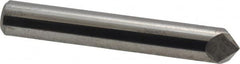 Accupro - 3/8" Diam 2 Flute Single End Solid Carbide Chamfer Mill - Exact Industrial Supply