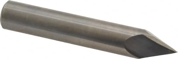Accupro - 1/2" Diam 2 Flute Single End Solid Carbide Chamfer Mill - Exact Industrial Supply