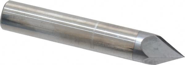 Accupro - 1/2" Diam 2 Flute Single End Solid Carbide Chamfer Mill - Exact Industrial Supply