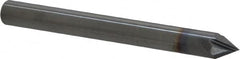 Accupro - 1/4" Diam 4 Flute Single End Solid Carbide Chamfer Mill - Exact Industrial Supply