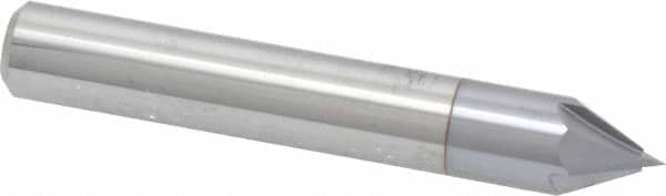 Accupro - 3/8" Diam 4 Flute Single End Solid Carbide Chamfer Mill - Exact Industrial Supply