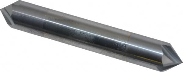 Accupro - 3/8" Diam 4 Flute Double End Solid Carbide Chamfer Mill - Exact Industrial Supply