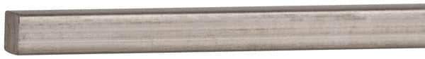 Value Collection - 12" Long x 1/8" High x 1/8" Wide, Plain Key Stock - Stainless Steel - Exact Industrial Supply