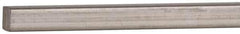 Value Collection - 12" Long x 1/8" High x 1/8" Wide, Plain Key Stock - Stainless Steel - Exact Industrial Supply