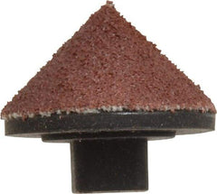Superior Abrasives - 1/8" Diam 60 Grit 90° Included Angle Center Lap - Aluminum Oxide, Medium Grade, Shank Mounted - Exact Industrial Supply