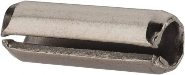 Value Collection - 3/16" Diam x 9/16" Long Slotted Spring Pin - Grade 18-8 Stainless Steel - Exact Industrial Supply