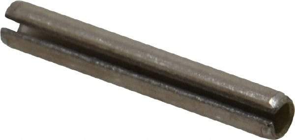 Value Collection - 3/16" Diam x 1-1/4" Long Slotted Spring Pin - Grade 18-8 Stainless Steel - Exact Industrial Supply