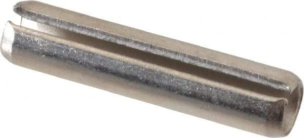 Value Collection - 1/4" Diam x 1-1/8" Long Slotted Spring Pin - Grade 18-8 Stainless Steel - Exact Industrial Supply