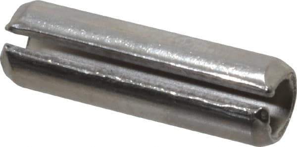 Value Collection - 3/8" Diam x 1-1/4" Long Slotted Spring Pin - Grade 18-8 Stainless Steel - Exact Industrial Supply