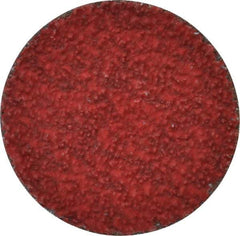 Merit Abrasives - 2" Disc Diam, 36 Grit, Ceramic Quick Change Disc - Type S Attaching System, Coated, Very Coarse Grade, 30,000 RPM - Exact Industrial Supply