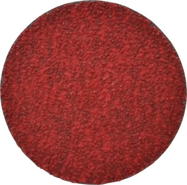 Merit Abrasives - 3" Disc Diam, 36 Grit, Ceramic Quick Change Disc - Type R Attaching System, Coated, Very Coarse Grade, 20,000 RPM - Exact Industrial Supply