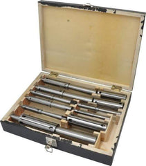 Interstate - 1/2 to 2" Face Diam, Expanding Lathe Mandrel Set - 1/2 to 2" Grip, 8 Pieces - Exact Industrial Supply