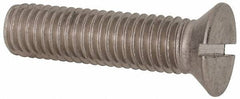 Value Collection - 1/2-13 UNC, 2" OAL Slotted Drive Machine Screw - Flat Head, Grade 316 Stainless Steel, Uncoated, Without Washer - Exact Industrial Supply