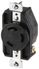 Cooper Wiring Devices - 480 VAC, 30 Amp, L8-30R NEMA, Self Grounding Receptacle - 2 Poles, 3 Wire, Female End, Black - Exact Industrial Supply