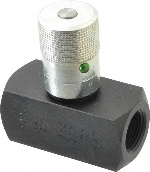 Parker - 25 GPM 3/4 Inlet Steel Hydraulic Control Valve - 3/4-14 Thread - Exact Industrial Supply