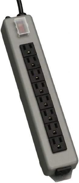 Tripp-Lite - 9 Outlets, 120 VAC15 Amps, 15' Cord, Power Outlet Strip - Keyhole, Tab Mount, 5-15 NEMA Configuration, 13-3/4" Strip - Exact Industrial Supply