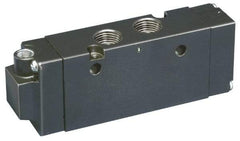 Parker - 4-Way Body Ported Stacking Solenoid Valve - 7 CV Rate, 8.62" Long - Exact Industrial Supply